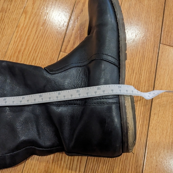 Over the knee Black leather Boots US 7 - Picture 7 of 10